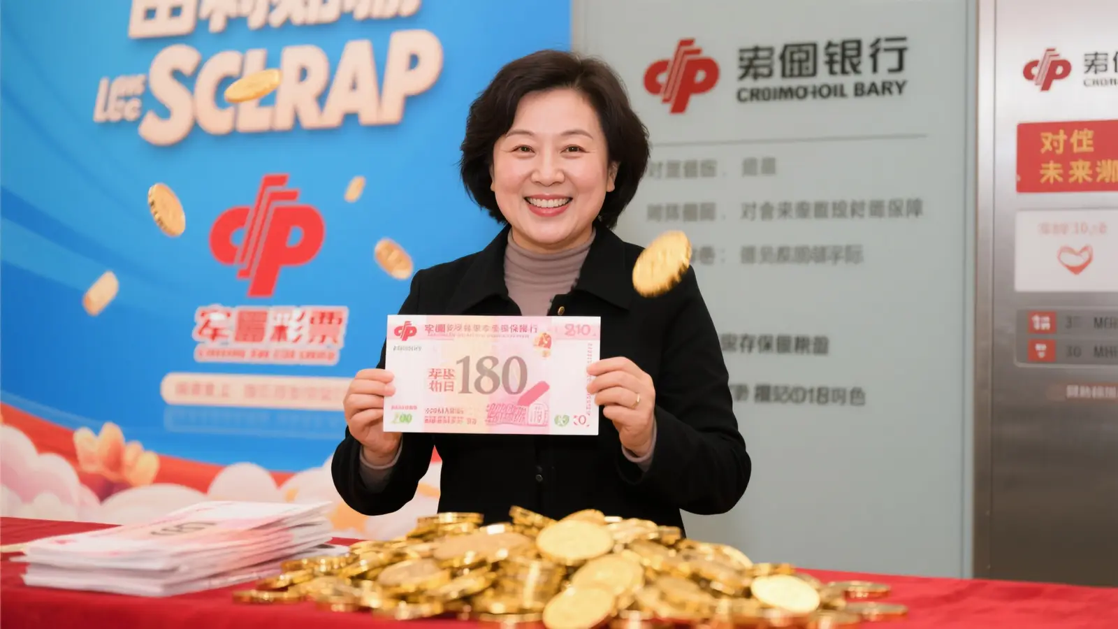 福彩刮刮乐女玩家喜中80万大奖：奖金先存银行待规划