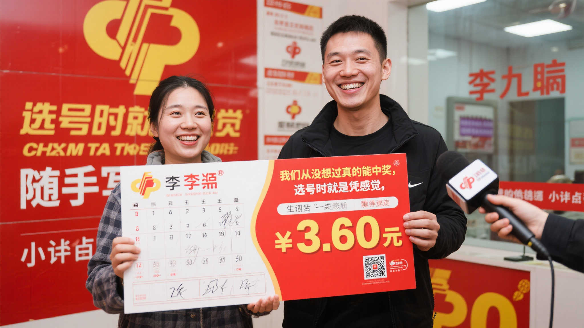 小夫妻4元彩票喜中大乐透580万：仍将坚守岗位
