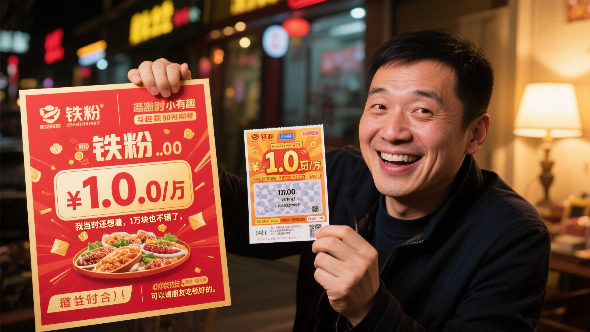 铁粉刮刮乐中百万大奖，激动眼花误以为仅中1万