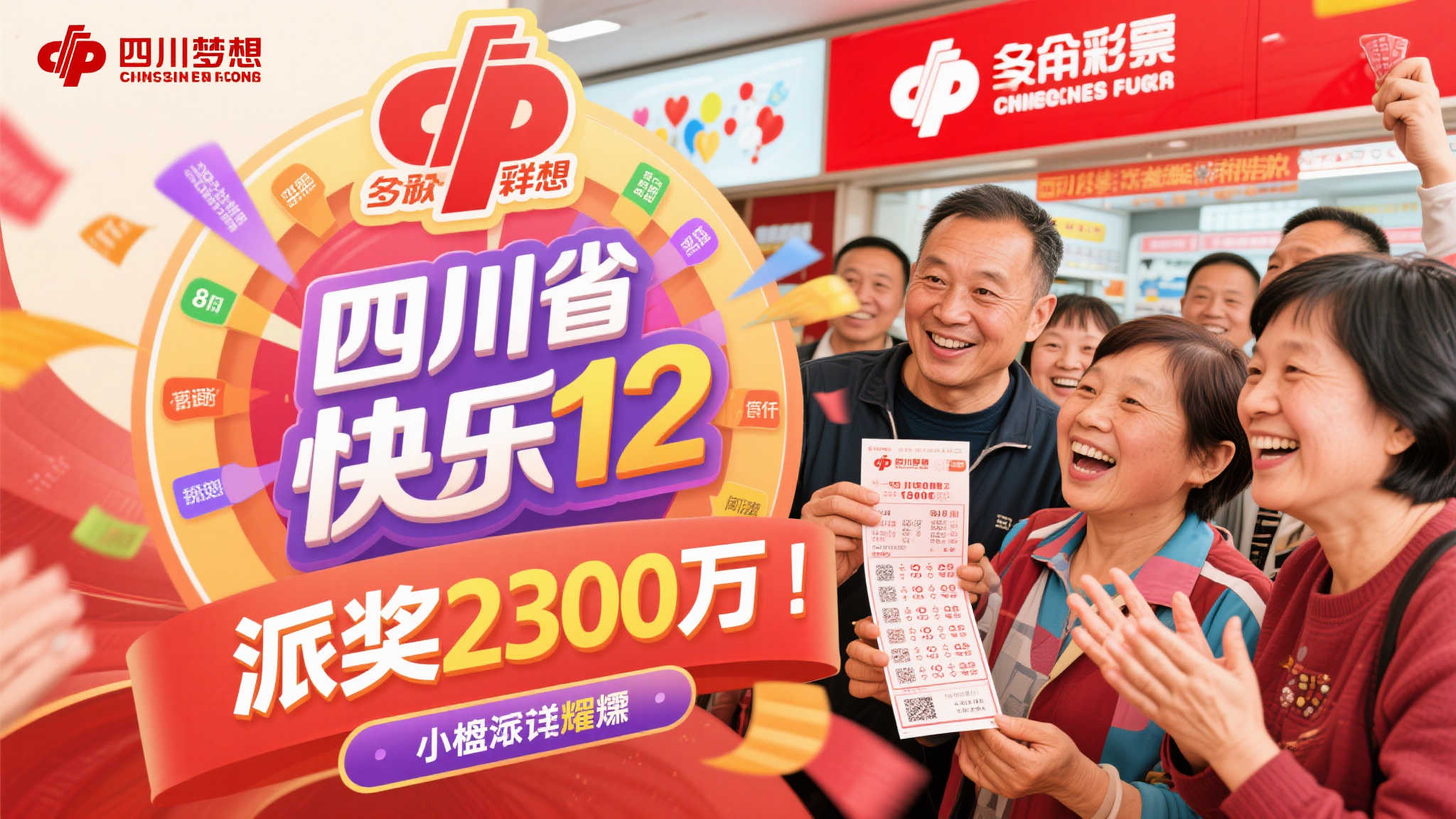四川福彩快乐12派送巨额奖金2300万元