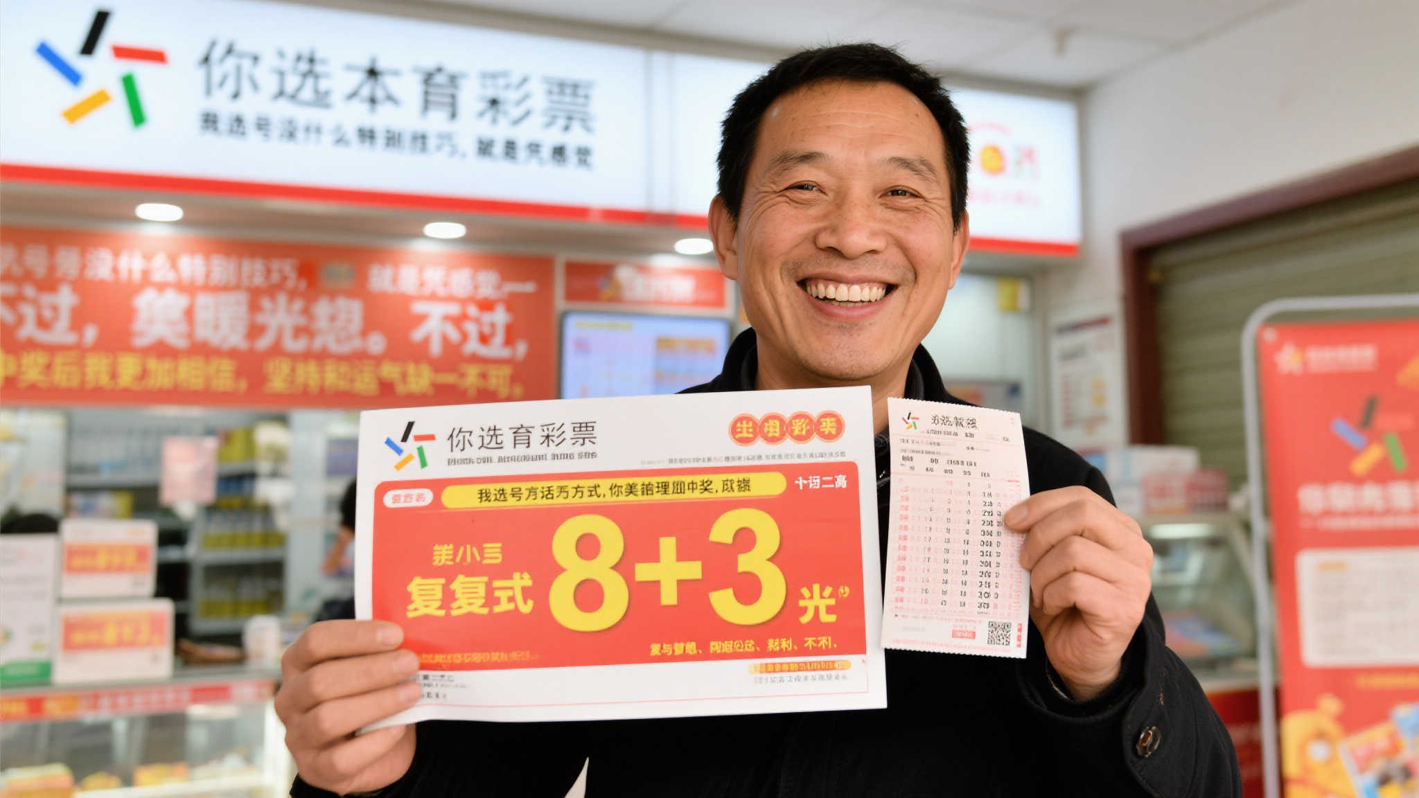 金融才子喜中大乐透1028万：8+3复式票献礼英雄家属